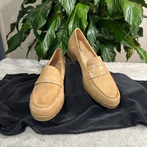 Life Stride Tan Faux Suede London Loafer- Women's 12M